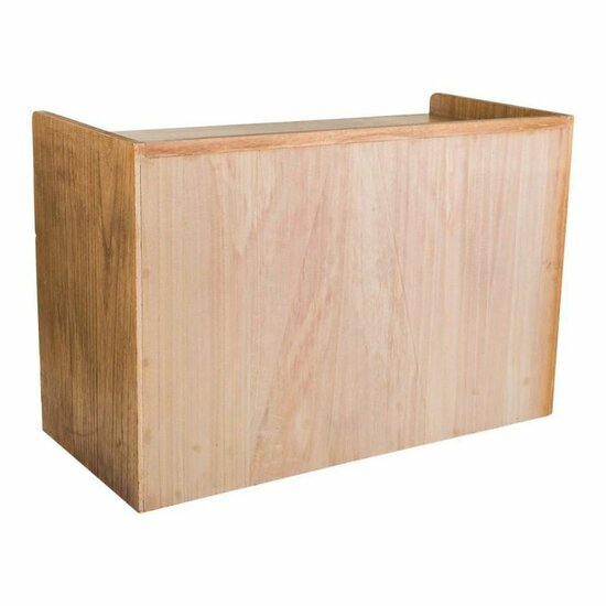 Kruk Alexandra House Living Bruin Natuurlijk Paulownia hout Hout MDF 38 x 53 x 80 cm Schoenenrek 4