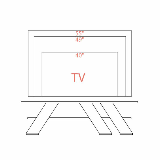 Tv-meubel Alexandra House Living Diagonal Bruin 140 x 40 x 34 cm 4