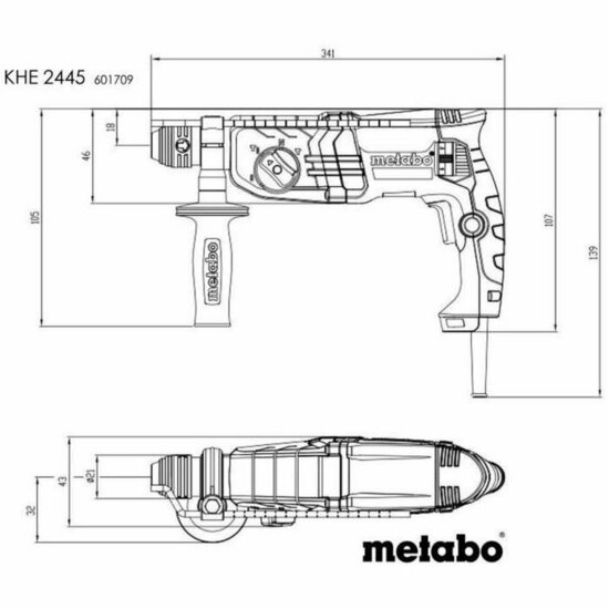 Boorhamer Metabo 601709500 800 W 4