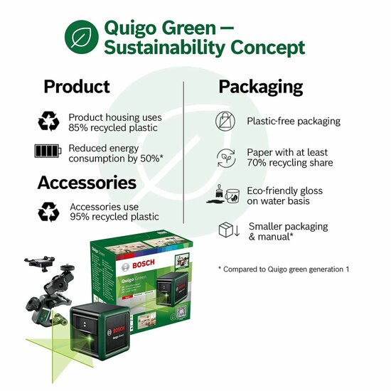 Laserwaterpas BOSCH Quigo Green 2