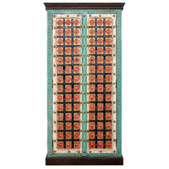 Kast Alexandra House Living Multicolour Blik Mangohout 40 x 90 x 180 cm 2