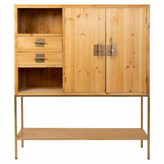 Dressoir Alexandra House Living Gouden Natuurlijk Ijzer Sparrenhout 37 x 139 x 120 cm 8