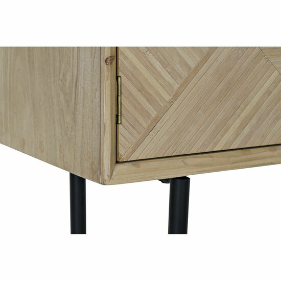 Dressoir DKD Home Decor Spar Natuurlijk Zwart Metaal MDF (120 x 35 x 86 cm) 2