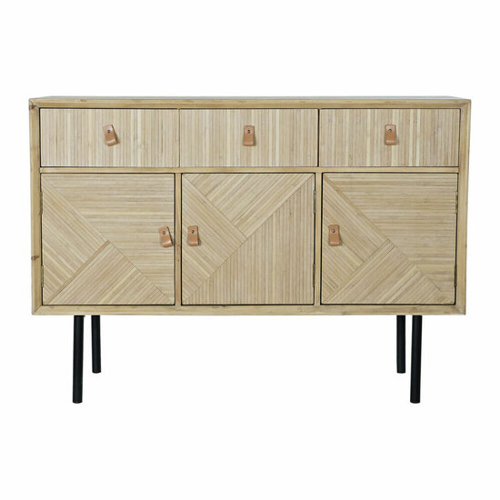 Dressoir DKD Home Decor Spar Natuurlijk Zwart Metaal MDF (120 x 35 x 86 cm) 4