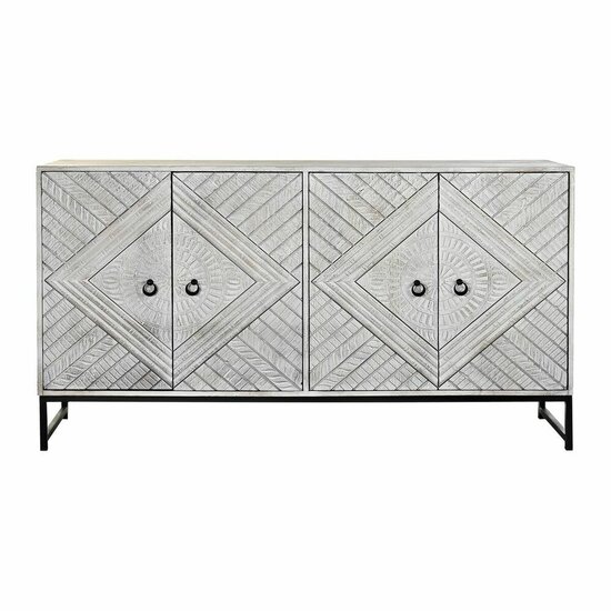 Dressoir DKD Home Decor Wit Metaal Mangohout 155 x 40 x 85 cm 7