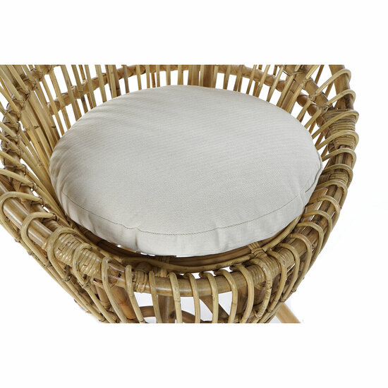 Leunstoel DKD Home Decor 8424001750092 Natuurlijk Katoen Wit Rotan (74 x 67 x 85 cm) 2