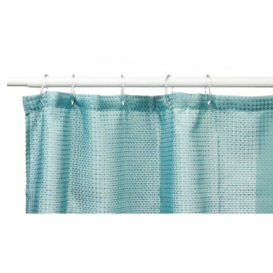 Douchegordijn Punten Turquoise Polyester 180 x 180 cm (12 Stuks) 3