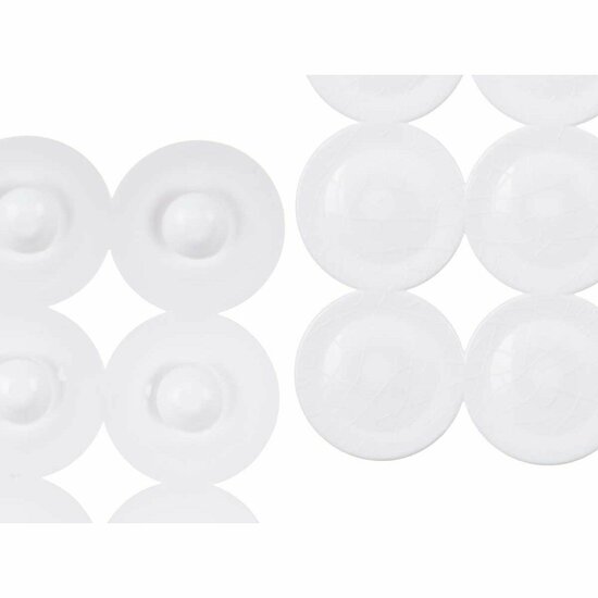 Antislipmat voor in de douche Wit PVC 68 x 1 x 36 cm (6 Stuks) 3