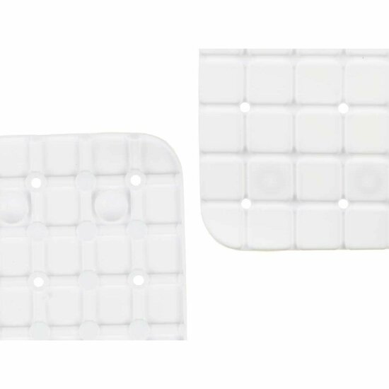 Antislipmat voor in de douche Ruiten Wit PVC 67,7 x 38,5 x 0,7 cm (6 Stuks) 3