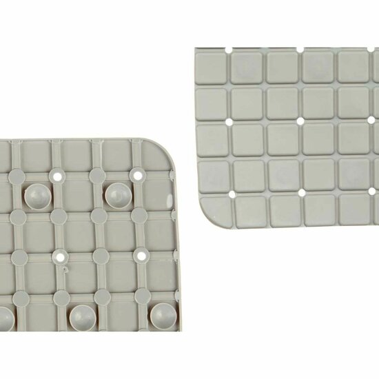 Antislipmat voor in de douche Ruiten Grijs PVC 67,7 x 38,5 x 0,7 cm (6 Stuks) 3