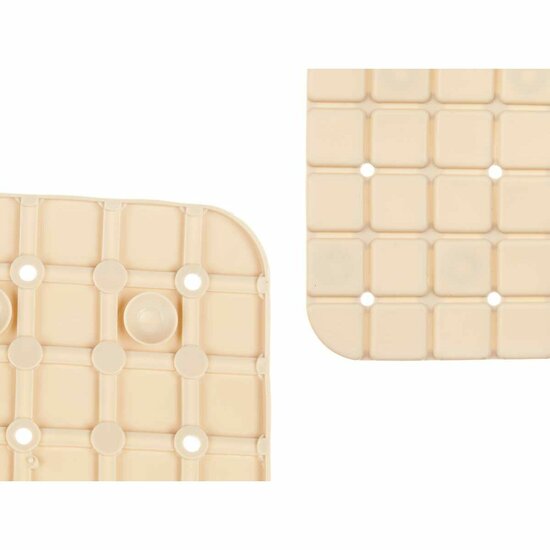 Antislipmat voor in de douche Ruiten Beige PVC 67,7 x 38,5 x 0,7 cm (6 Stuks) 3