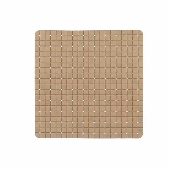 Antislipmat voor in de douche Ruiten Beige PVC 50,3 x 50,3 x 0,7 cm (6 Stuks) 2