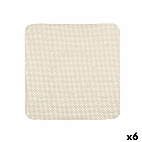 Antislipmat voor in de douche Beige PVC 53 x 52,5 x 1 cm (6 Stuks) 1