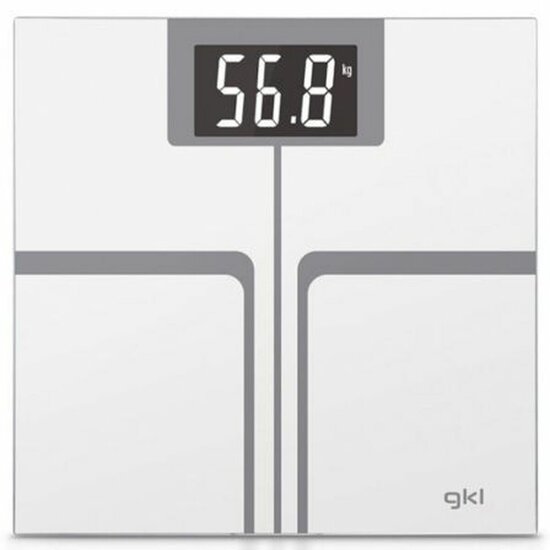 Digitale Personenweegschaal GKL FITMAX WHITE 200 kg Wit Polyester 1