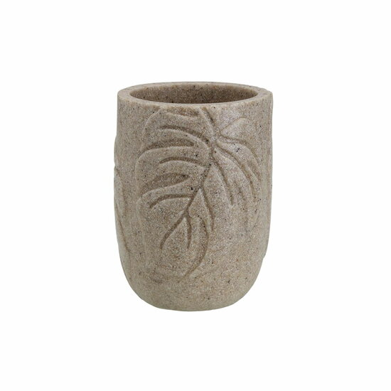 Tandenborstelhouder Versa Palm Cr&egrave;me Hars 7 x 9 x 7 cm 2