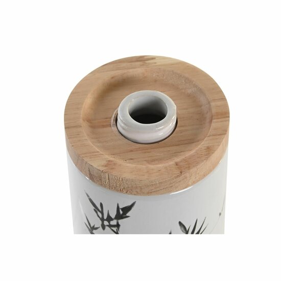 Zeepdispenser DKD Home Decor 8 x 9 x 17,5 cm Zwart Wit Keramiek 2