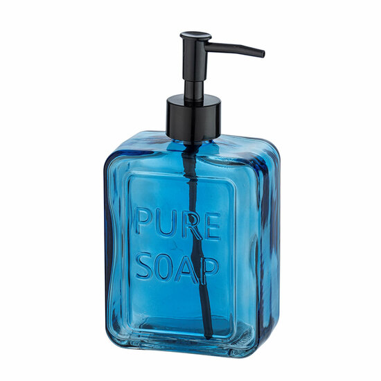 Zeepdispenser Wenko Pure Soap 550 ml Blauw Glas 1