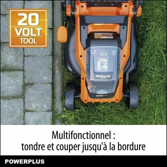 Grasmaaier Powerplus Dual Power 4Ah battery 20 V 2