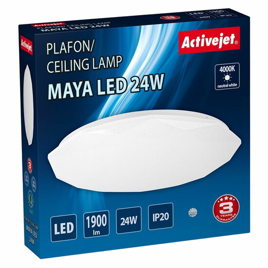 Plafondlamp Activejet AJE-MAYA Wit 80 24 W 4