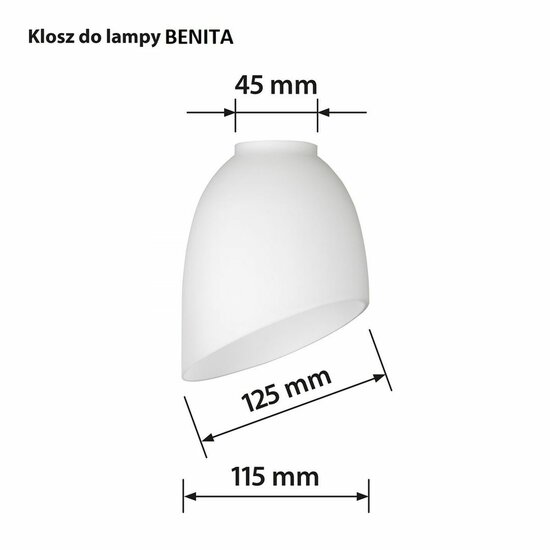 Lampenkap Activejet Nikita Wit Glas 26 x 12 x 12,5 cm 2