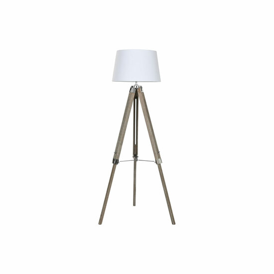 Vloerlamp Home ESPRIT Wit Bruin Hout 40 x 40 x 150 cm 2