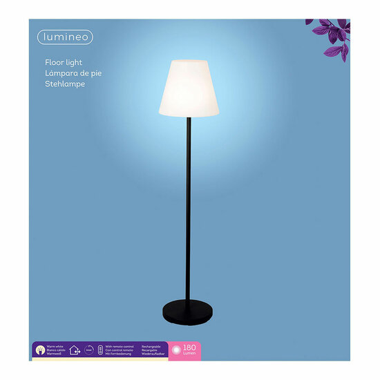 Vloerlamp Lumineo 894459 Zwart 150 cm Herlaadbaar 2