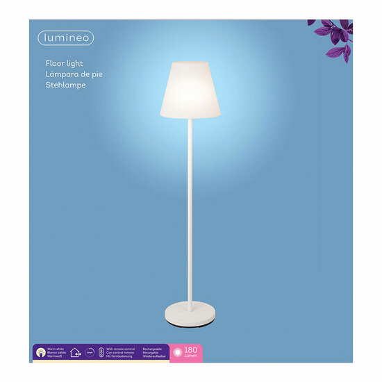 Vloerlamp Lumineo 894460 Wit 150 cm Herlaadbaar 2