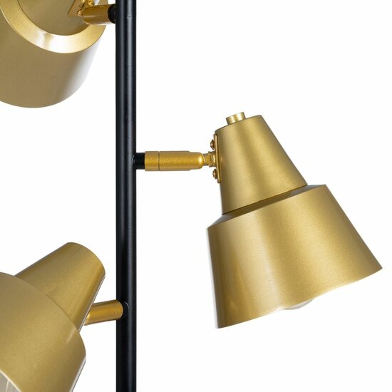 Vloerlamp 30 x 30 x 155 cm Zwart Gouden Metaal 6