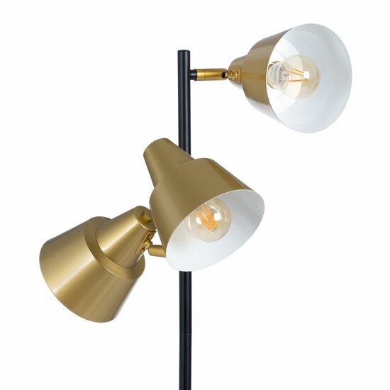 Vloerlamp 30 x 30 x 155 cm Zwart Gouden Metaal 8