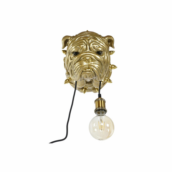 Muurlamp Home ESPRIT Gouden Hars 50 W Modern Bulldog 220 V 25 x 23 x 29 cm 1