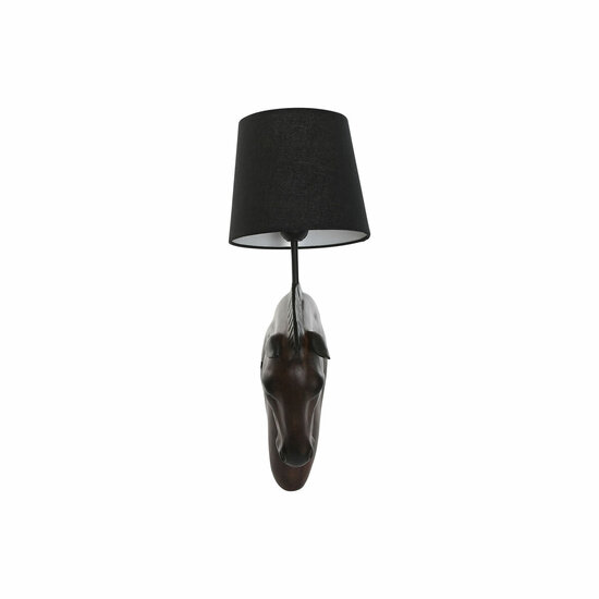 Muurlamp Home ESPRIT Zwart Donkerbruin Koloniaal Paard 220 V 18 x 21,5 x 50,5 cm (2 Stuks) 5