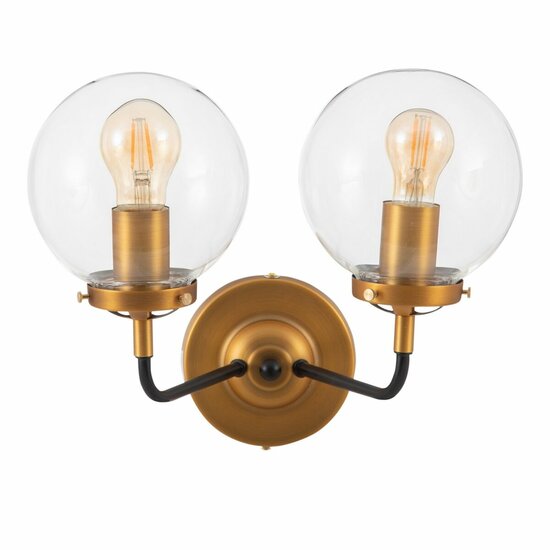 Muurlamp 33 x 23,5 x 32,5 cm Kristal Gouden Metaal 1