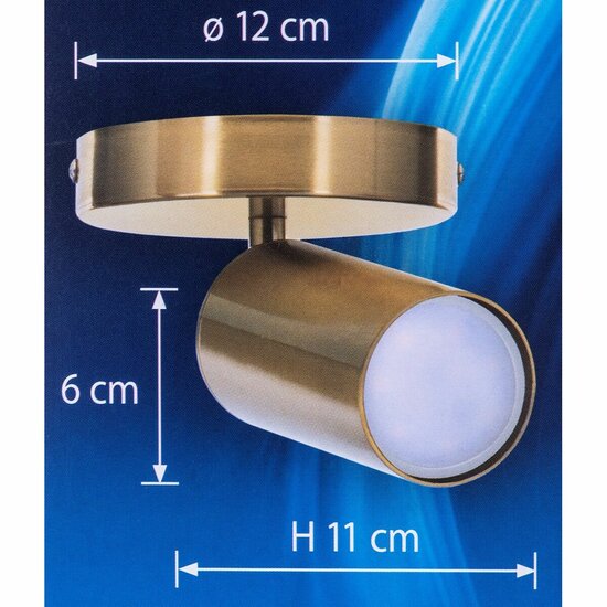 Wandlamp Activejet AJE-SPECTRA 1P Gouden Metaal 40 W 230 V 2