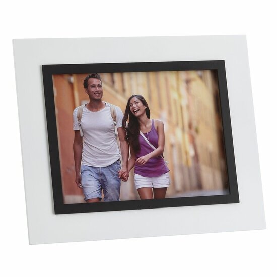 Fotolijsten Wit Zwart Kristal polyestyreen 20 x 15 cm 15 x 20 cm 27 X 1,5 X 22 CM 1