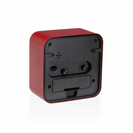 Tafelklok Versa Alvo Rood Plastic 4,5 x 8,5 x 8,5 cm 2