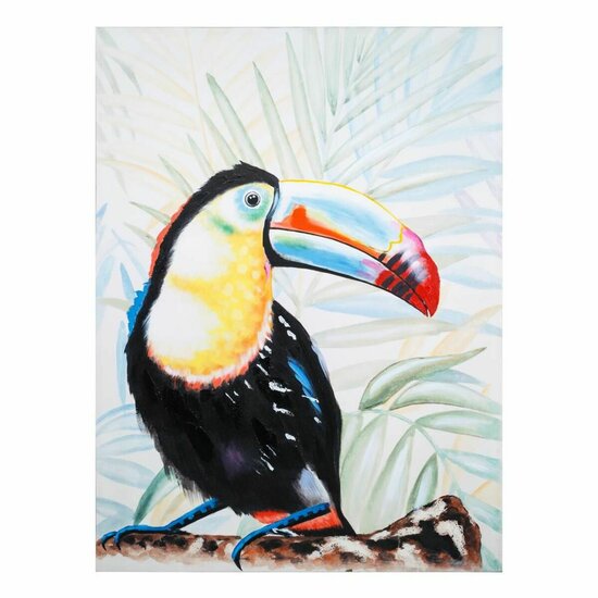 Schilderij Alexandra House Living Toucan Canvas Sparrenhout 120 x 3 x 90 cm 1