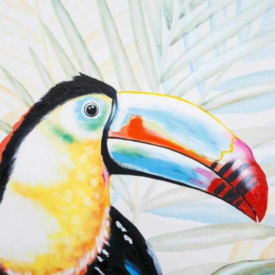 Schilderij Alexandra House Living Toucan Canvas Sparrenhout 120 x 3 x 90 cm 2