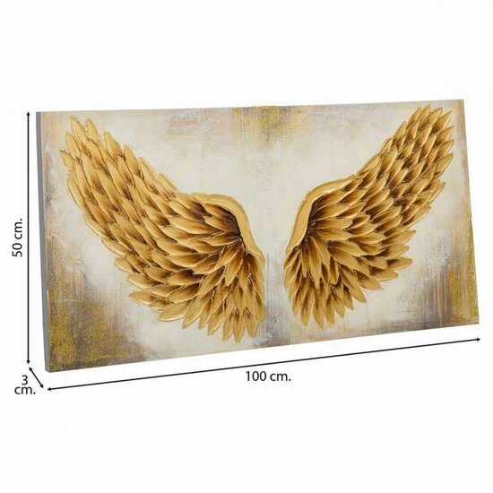 Schilderij Alexandra House Living Nature Canvas Sparrenhout 100 x 3 x 50 cm 3