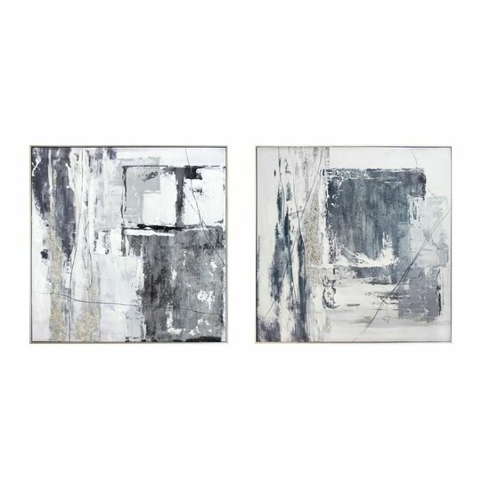 Schilderij DKD Home Decor Abstract 80 x 3 x 80 cm Modern (2 Stuks) 1