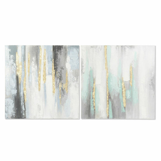 Schilderij DKD Home Decor Abstract 80 x 3 x 80 cm Modern (2 Stuks) 1