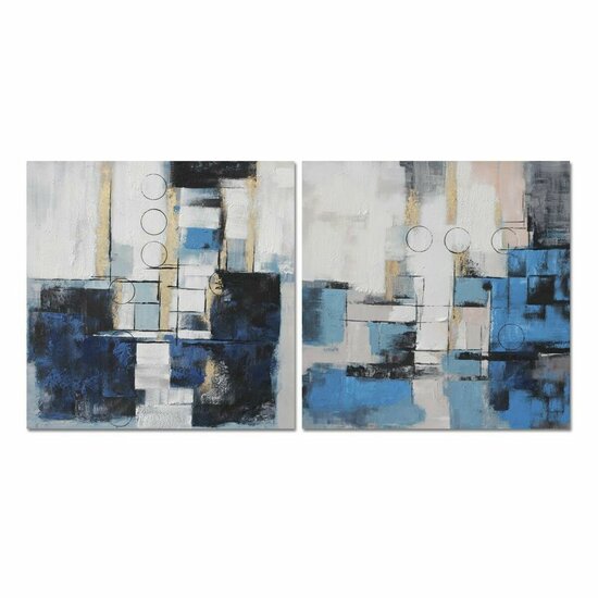 Schilderij DKD Home Decor Abstract Modern 100 x 2,8 x 100 cm (2 Stuks) 1