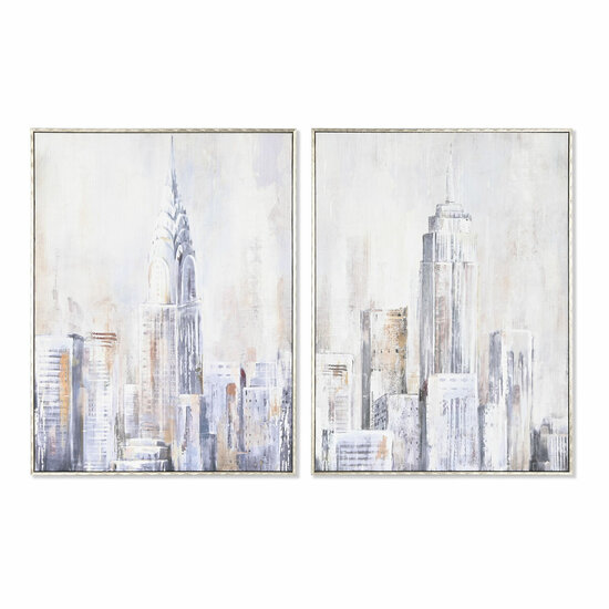 Schilderij Home ESPRIT New York Loft 60 x 2,4 x 80 cm (2 Stuks) 1