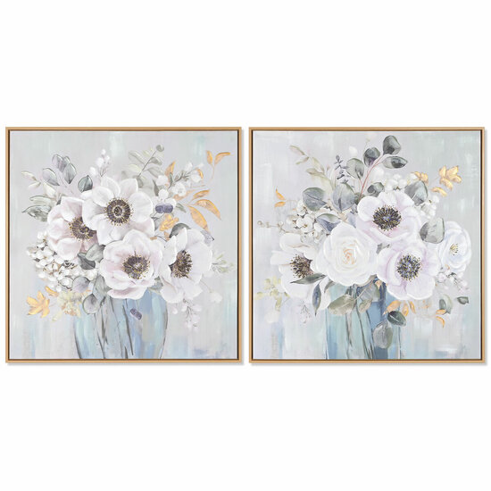 Schilderij Home ESPRIT Shabby Chic Vaas 70 x 3,5 x 70 cm (2 Stuks) 1