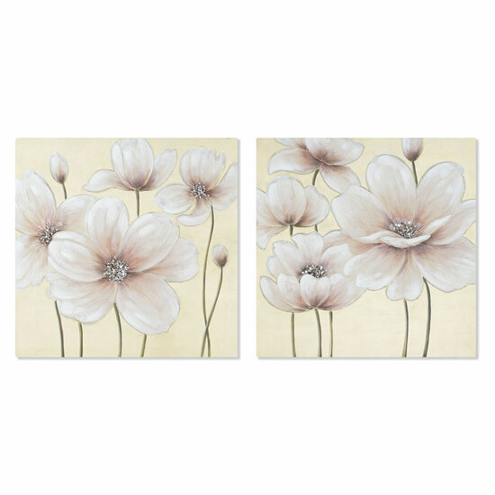 Schilderij Home ESPRIT Shabby Chic 80 x 3 x 80 cm (2 Stuks) 1