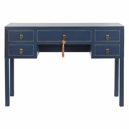 Bureau DKD Home Decor Blauw Gouden Metaal Pijnboom Hout MDF 110 x 35 x 78 cm 6