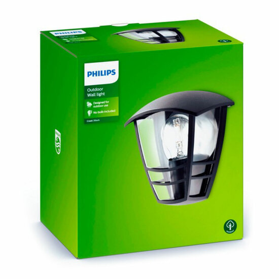 Wandlamp Philips 15387/30/16 Zwart Aluminium 60 W E27 2