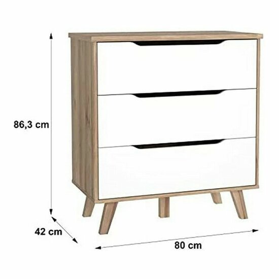 Ladekast Vankka Hout Ek (80 x 42 x 86,3 cm) 4