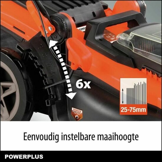 Grasmaaier met batterij Powerplus Powdpglws2 40 V &Oslash; 42 cm 3