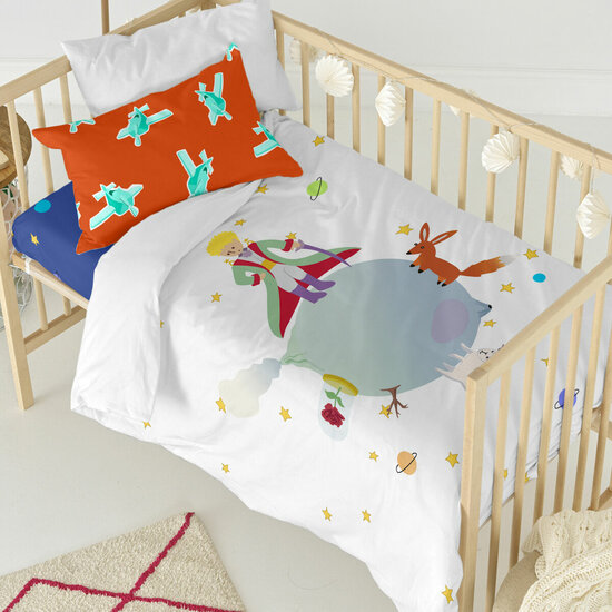 Dekbedovertrek set HappyFriday Le Petit Prince Multicolour Wieg voor baby&amp;apos;s 2 Onderdelen 2