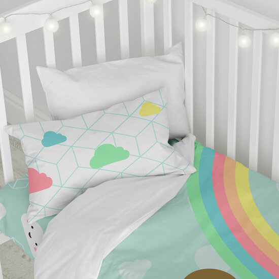 Dekbedovertrek set HappyFriday Happynois Rainbow Multicolour Wieg voor baby&amp;apos;s 2 Onderdelen 4